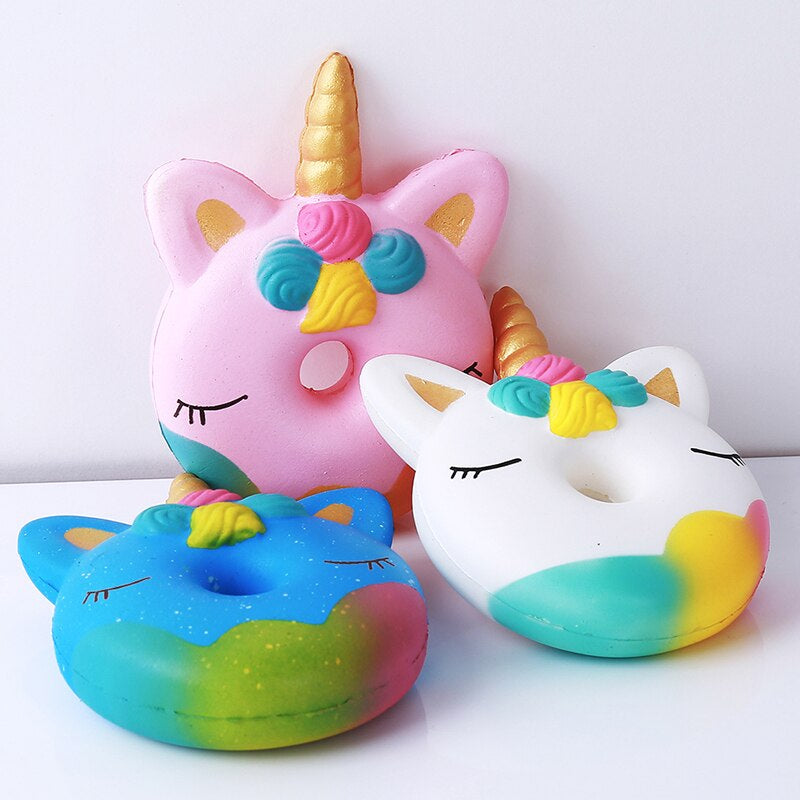 Fidget Toy Donut Unicorn Squishy Cake Bread Squishies Cream Scented Slow Rising Squeeze Toy Kids Xmas Birthday Gift